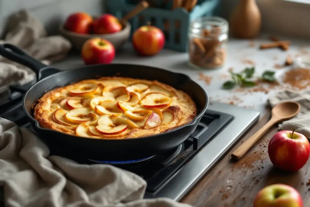 Gâteau aux pommes à la poêle : la recette express qui régale en quelques minutes (incroyablement gourmand).jpg