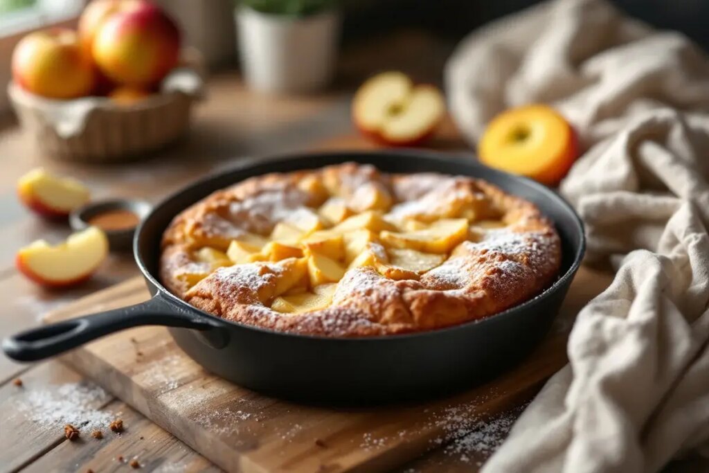 Pas besoin de four : ce gâteau aux pommes moelleux se prépare directement à la poêle.jpg